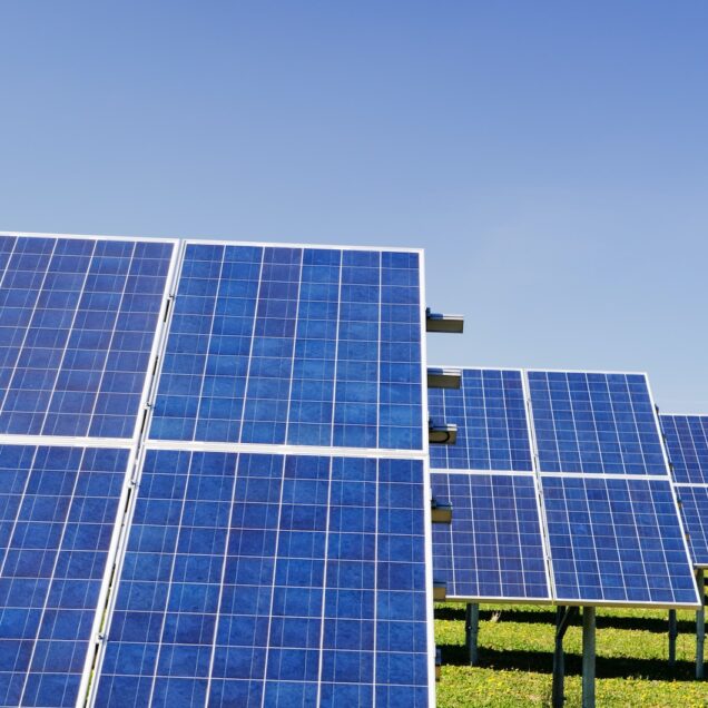 blue solar panel boards